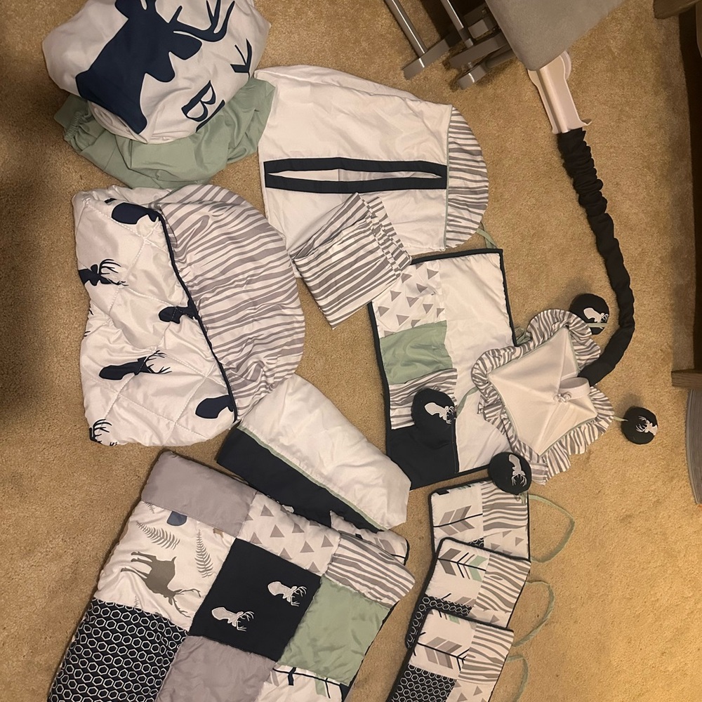 Woodland Baby/toddler crib/bed Set